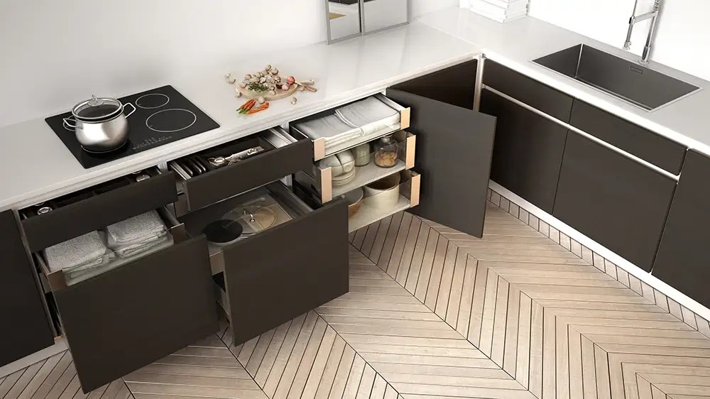 Kitchen design storage